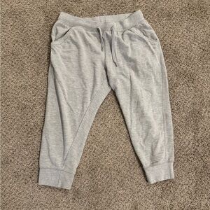 Gray Relaxed Fit Sweatpants with Ribbed Cuffs